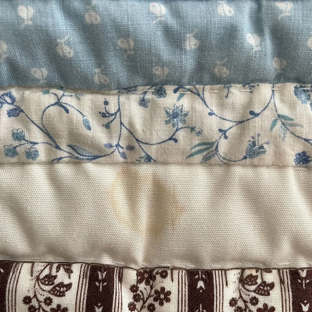 Vintage Handmade Patchwork Baby Children Blanket Crib Quilt Cat Balloon Rain